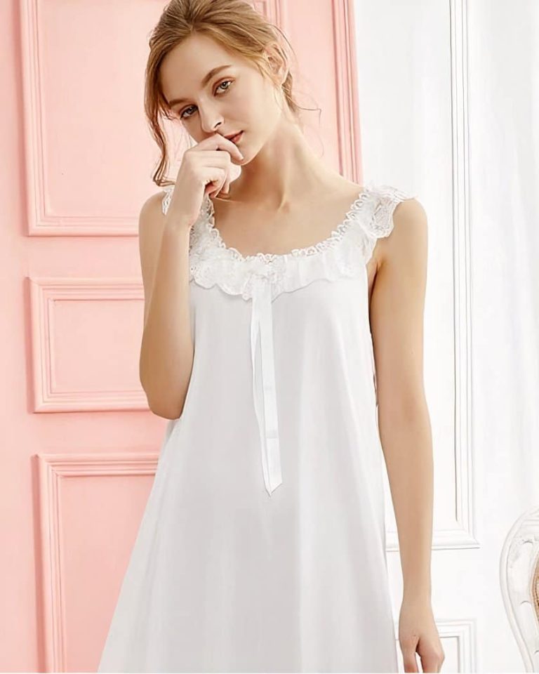nuisette courte en dentelle modale blanche pour femmes