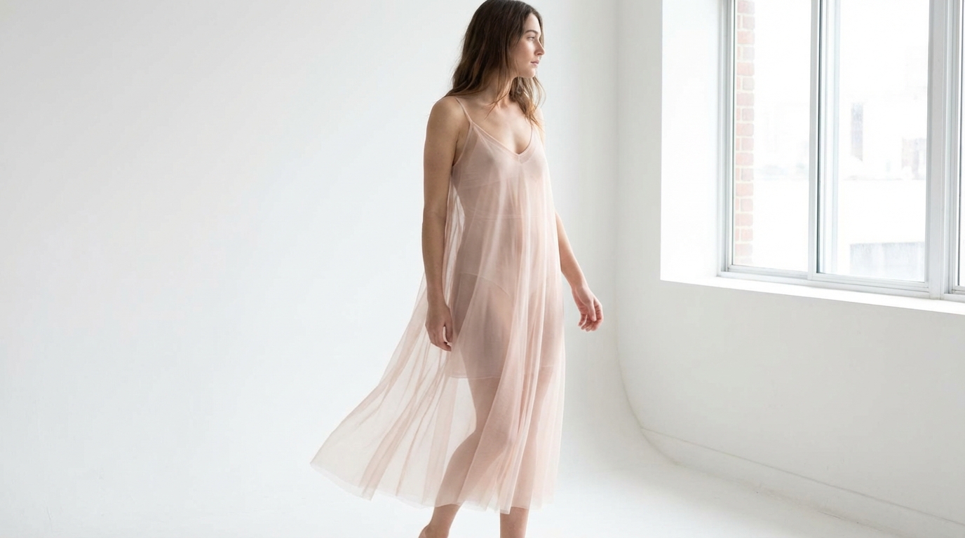 découvrez notre nuisette en tulle transparent alliant légèreté et modernité pour un look élégant et sensuel.