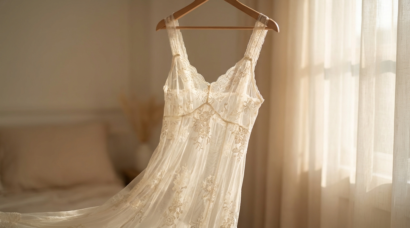 découvrez notre nuisette transparente en dentelle, synonyme d'élégance intemporelle et de féminité raffinée, parfaite pour sublimer vos soirées avec délicatesse et charme.