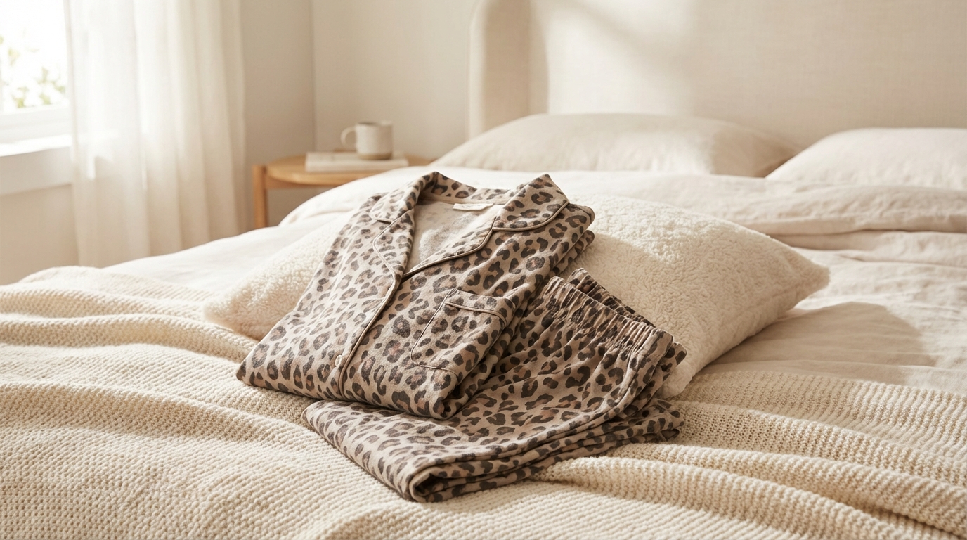 découvrez notre pyjama imprimé léopard en coton doux, une alternative confortable et stylée à la lingerie de nuit classique pour des nuits douces et tendance.