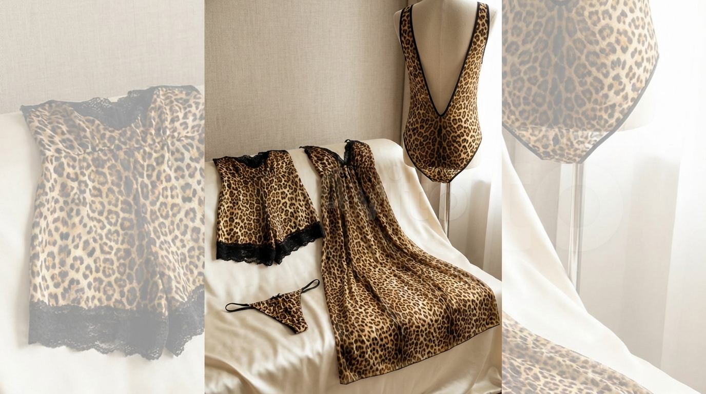 découvrez notre collection de nuisettes léopard, disponibles en styles courts, longs, dos nu avec string assorti, pour allier confort et séductions félines.